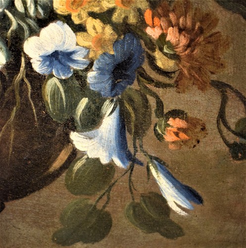 Louis XIV - Pair of floral still lifes - Francesco Lavagna (1684-1724)